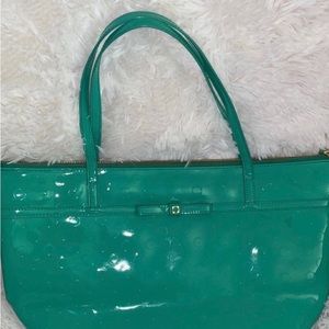 Green Kate Spade tote